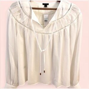 NWT~Ann Taylor Refined Flowy Peasant Blouse